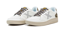 SNEAKERS LEGIT 99 IN PELLE BIANCA CON DETTAGLI LEOPARDATI